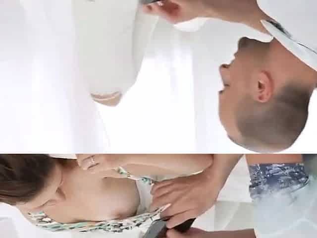 Blonde teen with smallish jugs gets her honeypot licked