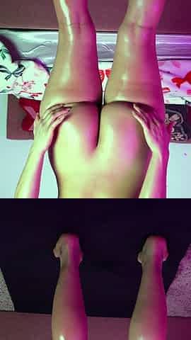 cherryblosmgirl - Muscle Babe Stretching Oiled Up