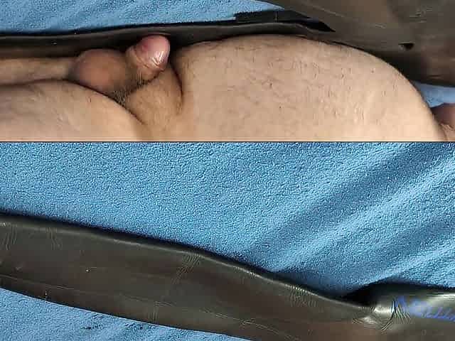 Cuming on Girlfriend's Xterra Wetsuit
