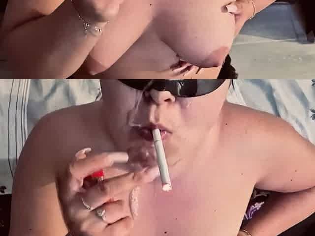 the cigarette holder after I had given a oral job with completion on the face
