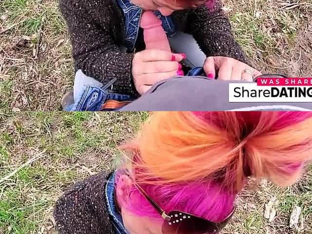 Public Blowjob by a Sexy MILF Who Swallows It All