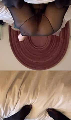 Big Ass in Sheer Black Pantyhose W Asshole Closeup Loop