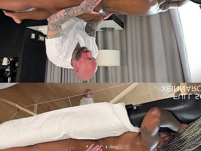 Interracial Massage and Bang Oiled Black Xeinna Rose
