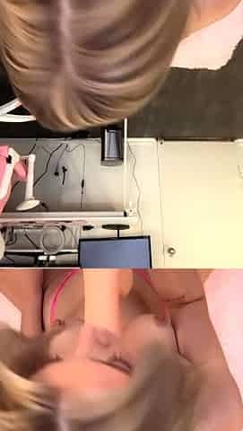 Amateur webcam slut shows tit on cam