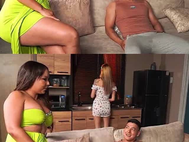 Breasty woman enjoys her spouse's jock in the company of her most good ally