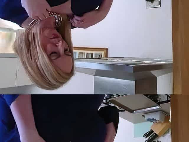 Mature British blonde masturbates