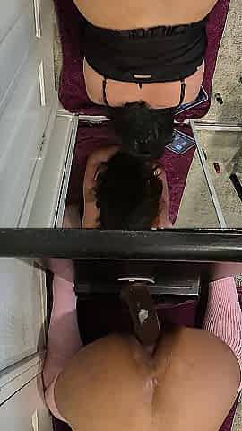 Lewd Enby Playgirl gets Feral on Black Sex-toy