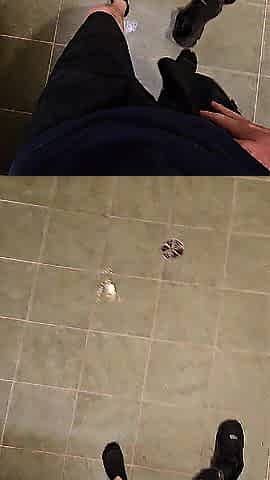 Pre shower soaking my gym shorts