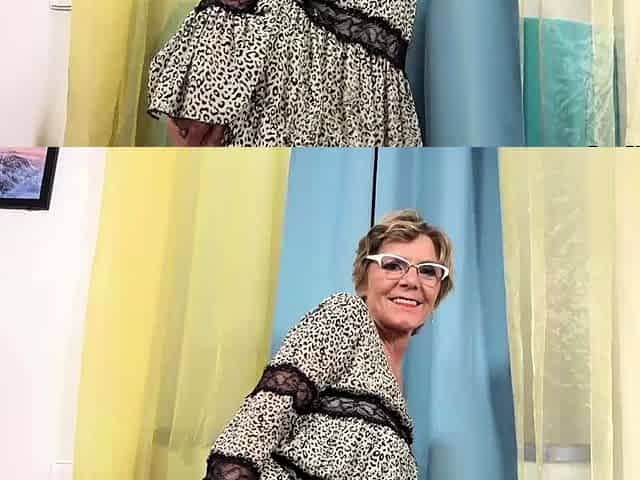 Naughty GILF Igna loves to play with cocks. Today this