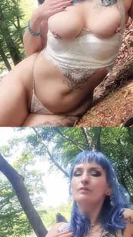Blue Angel - Tits Out Outdoor Forest