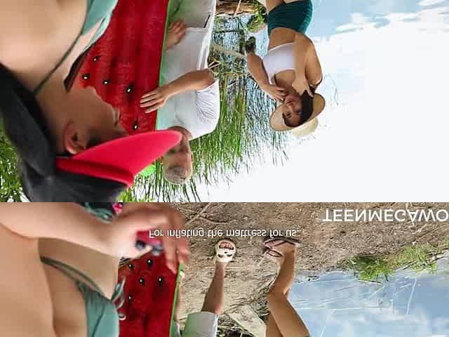 Picnic Turns Threesome Fucking(4K) - Cumshot