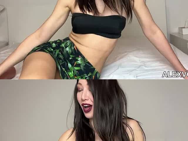 Hotkinkyjo in sexy top & mini dress take mrhankey long dildo deep in ass, fisting & anal prolapse
