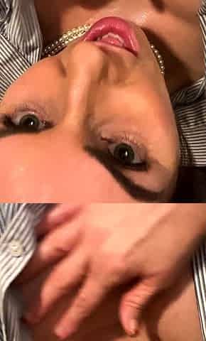 Sweet beauty masturbating on webcam close up