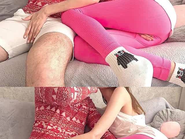 Made her squirt in leggings - Double creampie
