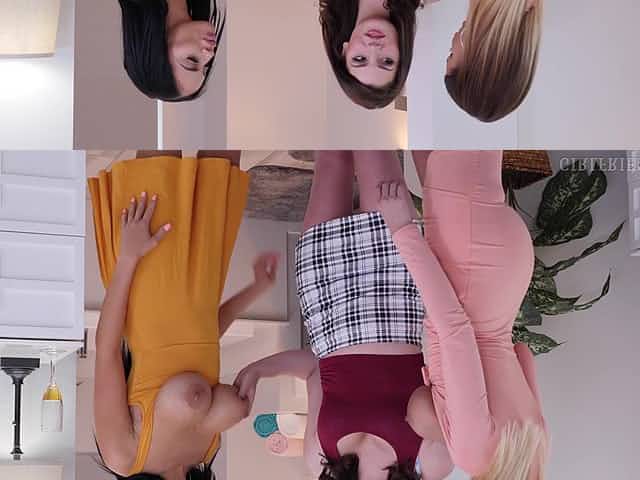 Sensual lesbian threesome with Brooklyn Chase and her mature friends
