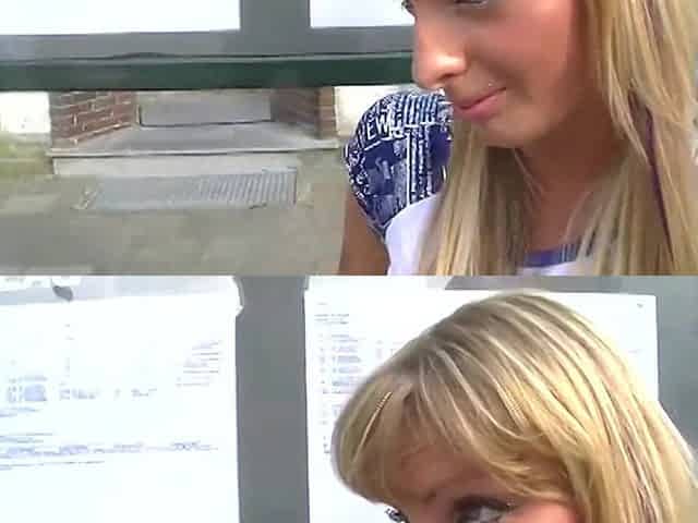Skinny Blonde Loves a Warm Cum on Her Face