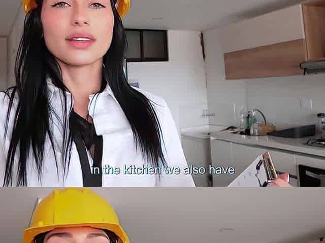 SEXY construction inspector came to my house but got a HOT CREAMPIE
