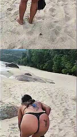 Wife and spouse with massive jock screwed a lot by the sea.