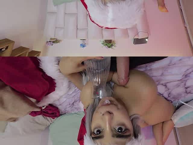 VR Stepmommy Claus Give You a Blowjob and Anal Fuck for Christmas