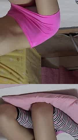 Girls-only Apartment in Japan Skinny Girl Exercising in T-shirt with Natural Tits Sticking Out and Miniskirt with Hole in Back