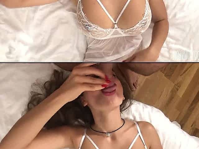 hot teen in white underware with large butt make oral pleasure and screw in pov