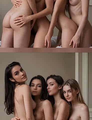 Ai generated group of babes