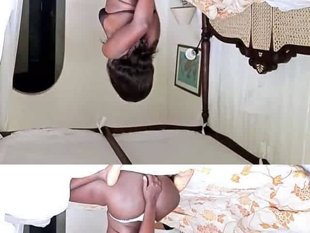 Ebony Solo Squirting on Webcam