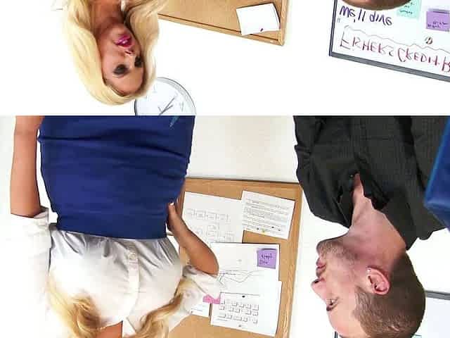Big tits blonde Karen Fisher bangs her office co-worker -