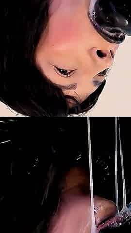 Sucking My New 20" Toy I Get Really Sloppy and Explode Cum in My Mouth