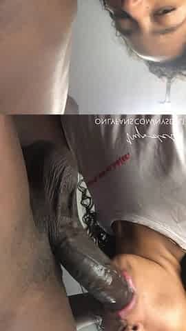 BBC! Brunette Gives Her Best Friend's Boyfriend a Deepthroat Blowjob -amateur Couple- Nysdel