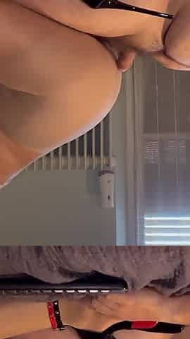 Riding Cock with Hole in Pantyhose I Make Fetishist Cum