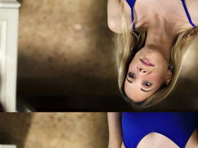 StrapOn Lesbian with big boobs fucks her blonde sexy GF