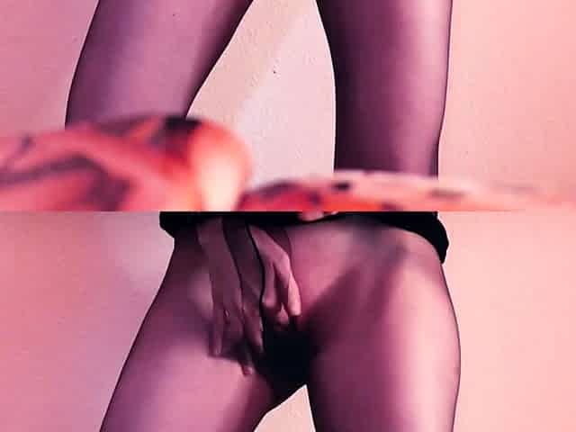 Nasty blonde girl solo pussy toying and masturbation fun