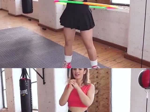 cumshot Woman Strips Hula Hoop