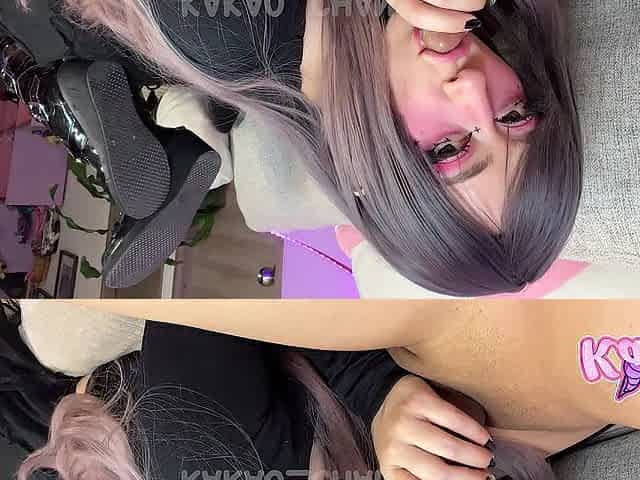 Passionate Goth Girl love creampie