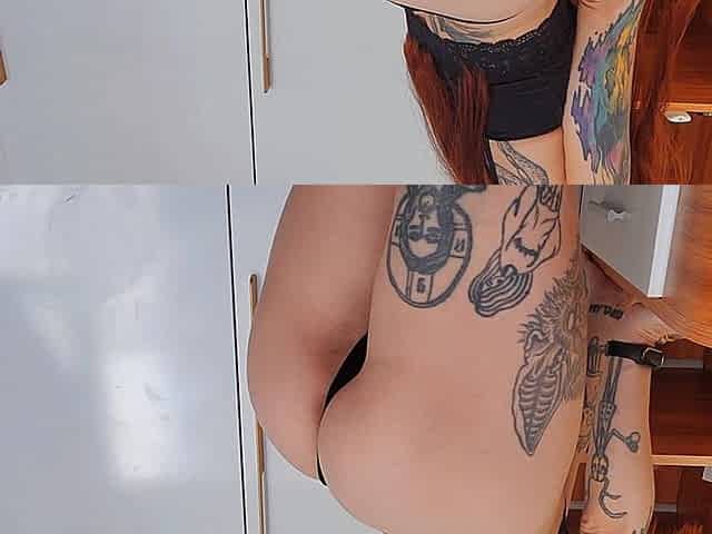 Slut with a Juicy Ass Tries on Different Thongs