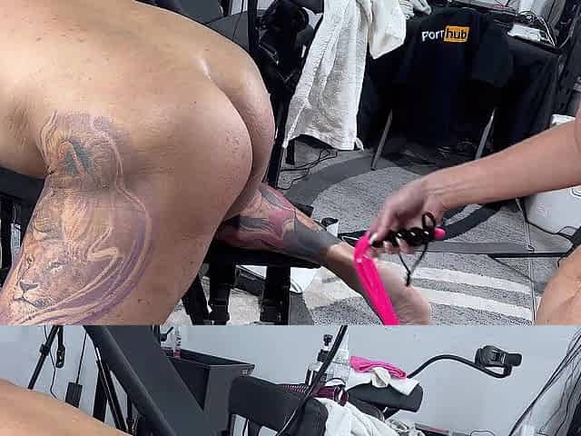 Thong On Stories - ManEater Training Demonstration - How two make Him Cum NONSTOP Upper level side POV
