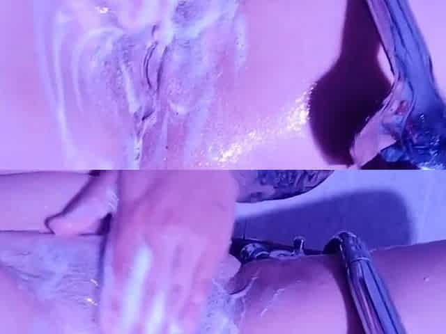 Rich British BBW preps her vagina for steamy sex session.