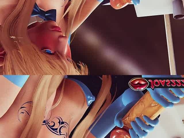 3D Hentai Featuring a Blue-eyed Sexy Blonde Elf - Exciting Handjob, Deepthroat Blowjob, and Thrilling Wall Mouth Fuck Cumshot