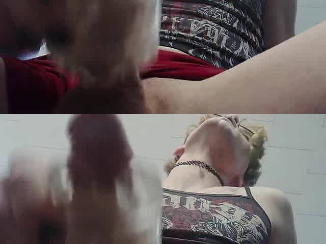 Pov between hips - strawberry blond rock femboy lengthy edging session + cum oozes down at camera