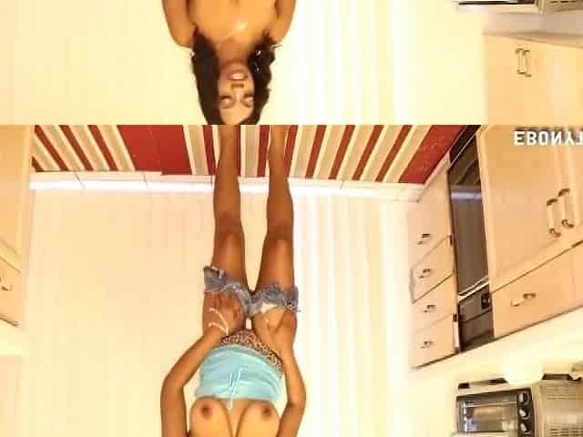 A Cute Black Teen Strokes Her Boyfriend's Prick