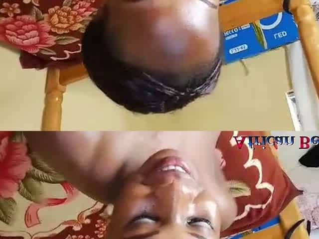 Ebony MILF Gets Pissed, Eats Cum and Farts Her Dudes Face