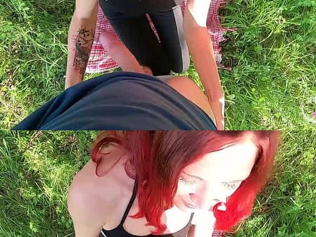 Redhair hotty does footjob in sports leggings.jenny-youthful.net