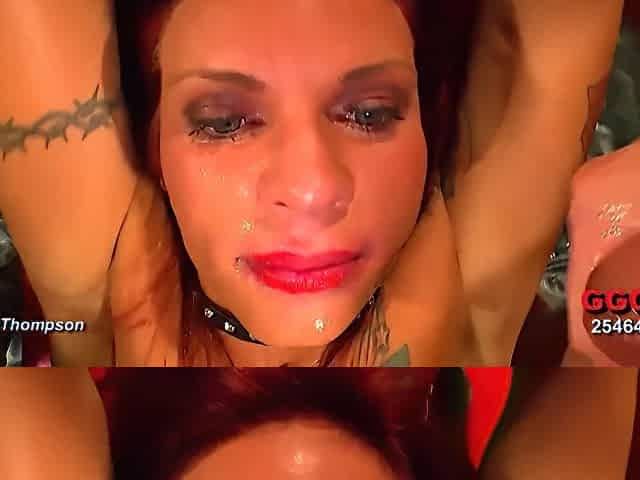 German Red Head Gargling And Swallowing Cum In Bukkake Gangbang Ggg Jt