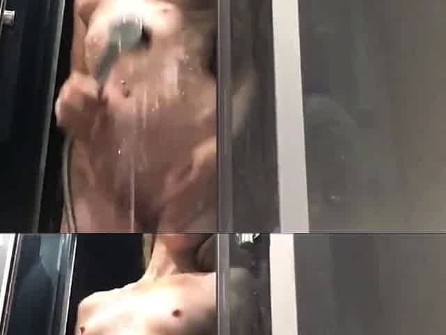 Horny Blonde Teen Masturbates Her Wet Pussy After a Shower