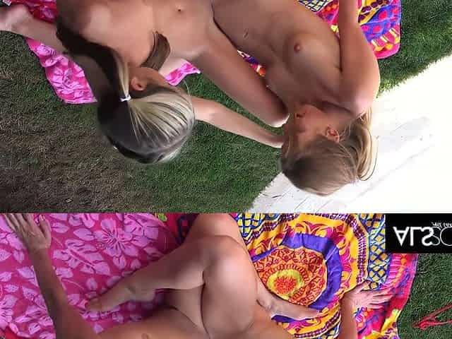 Alexis Crystal & Gina Gerson Fucking Outside By Pool