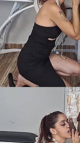Naughty Seamstress Left a Well-endowed Man with an Erection While Measuring His Underwear!