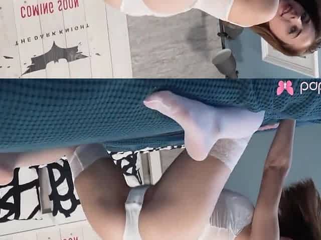 Nancy Fox In Pulls Out A Glass Dildo And Shoves It Deep Into Her Pussy