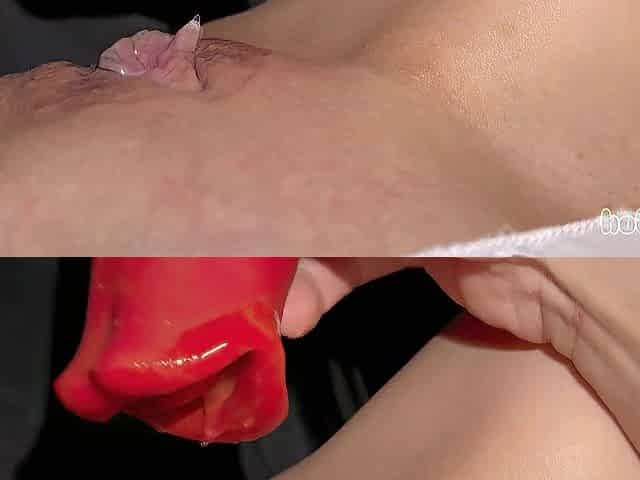 Female POV SQUIRT CLIMAX AFTER HARD VAGINA LICKING TOY