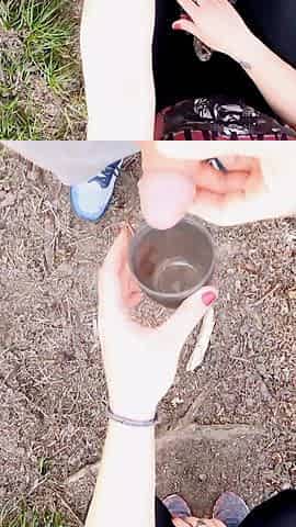 Drinking pee on the street from Argentina vacation, yellow all